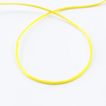 Шнур атласный мини-рулон, 1,5 мм, 4,5 м, цвет 32, желтый. Арт P00470-1,5мм-32         