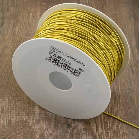 Резинка шляпная PEGA, золото, 2 мм. Арт 852230112X7000     