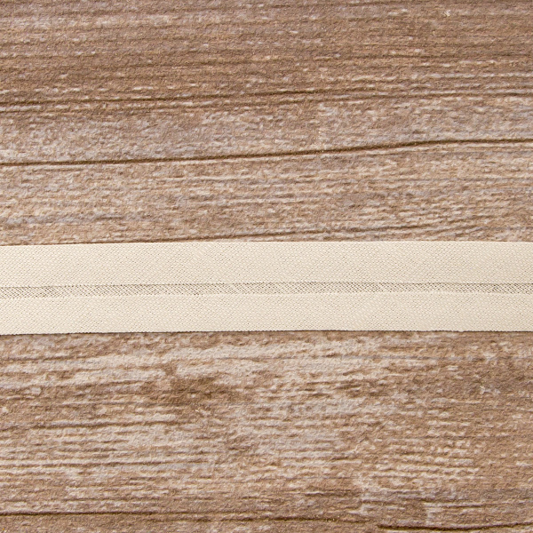 Косая бейка хлопок/лён, 20 мм, 20 м, цвет 27, светло-серый. Арт 6602-20мм-27