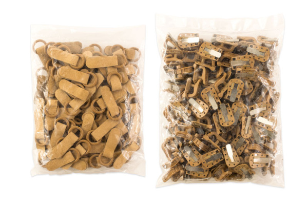 Крючки шубные, крючки+петли, 100 шт, цвет коричневый. Арт +402M+R.BROWN