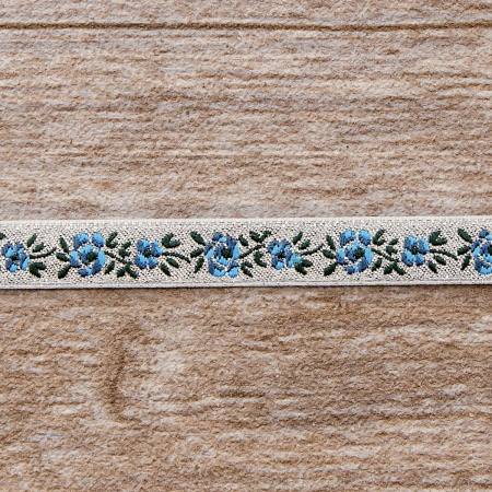 Лента жаккардовая с люрексом SAFISA, 10 мм, 15 м, цвет 06. Арт 9212-10мм-06