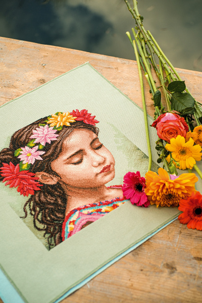 Набор для вышивания "My dahlia headband" . Арт PN-0206850