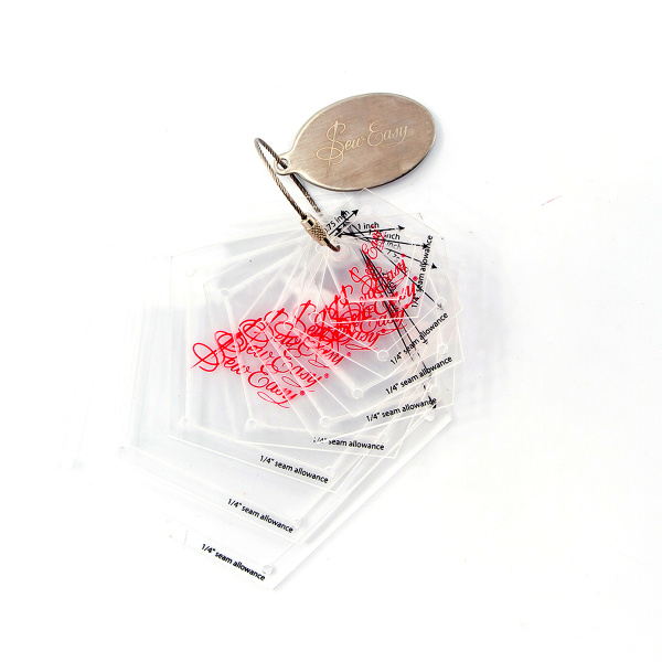 Набор лекал для заготовок-пятигранников, 8 размеров (3/4”, 1”, 1 1/4”,1 1/2”, 1 3/4”, 2”,2 1/2”, 3”). Арт NL4163