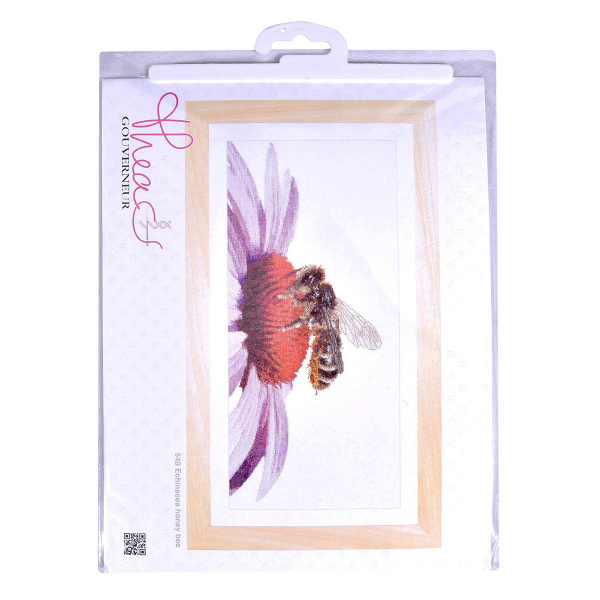 Набор для вышивания "Пчела на эхинацее", канва лен 36 ct. Арт 549