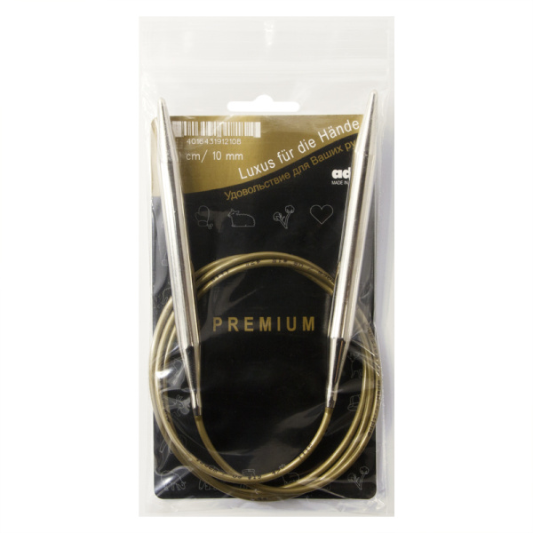 Спицы круговые, супергладкие, addiClassic №10, 120 см. Арт 105-7/10-120