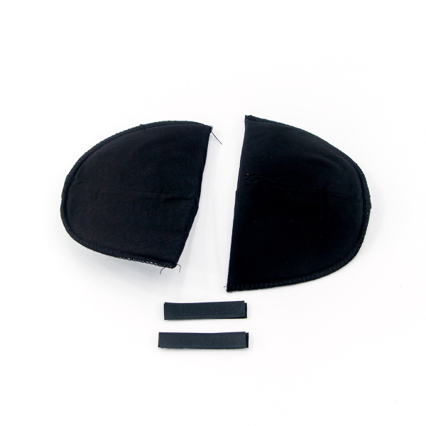 Плечевые накладки для втачных рукавов, с липучкой, черные. Арт 902.MB                  