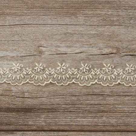 Кружево-вышивка на тюле, 25 мм. Арт 42181/58