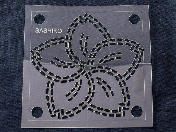 Шаблон для вышивки сашико "цветок сакуры". Арт ERS.002