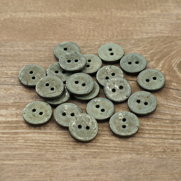 Пуговицы CONCEPT, размер 24, кокос, цвет COL.5 серо-голубой. Арт 1919H-024-COL.5