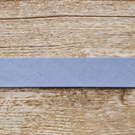 Косая бейка хлопок, 20 мм, 25 м, цвет 65, цвет голубой. Арт 6600-20мм-65