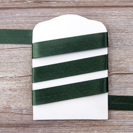 Косая бейка атласная 20 мм, 25 м, цвет 97, болотный. Арт 6260-20мм-97