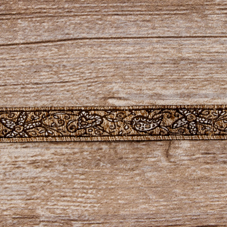 Лента жаккард SAFISA, 16 мм, 15 м, цвет 03. Арт 9104-16мм-03            