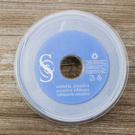 Косая бейка хлопок, 20 мм, 20 м, цвет 04, светло-голубой. Арт 6598-20мм-04