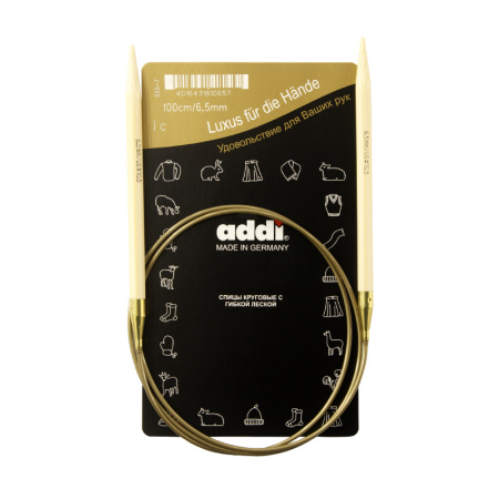 Спицы, круговые, бамбук addiNature BAMBOO №6,5, 100 см. Арт 555-7/6.5-100