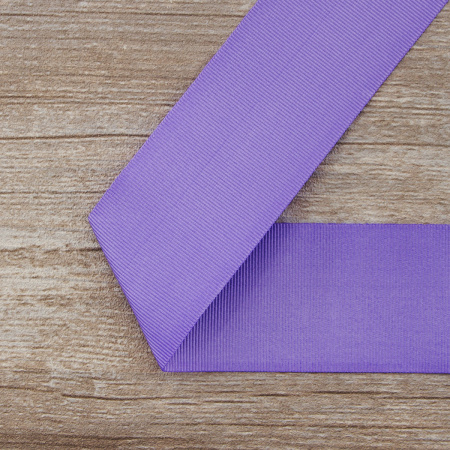 Лента репсовая SAFISA, 50 мм, 25 м, цвет 08 сиреневый. Арт 350-50мм-08