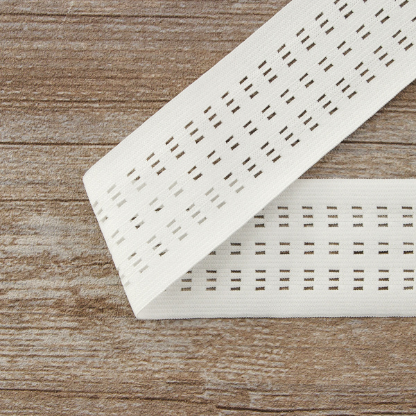 Резинка поясная решетчатая, 45 мм, 25 м, цвет 02 белый. Арт 4796-45мм-02