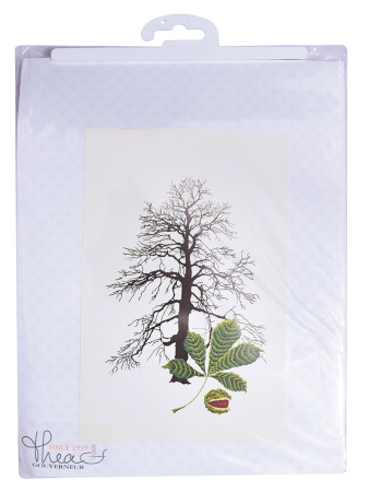 Набор для вышивания "Каштановое дерево", канва лён  32 ct. Арт 830