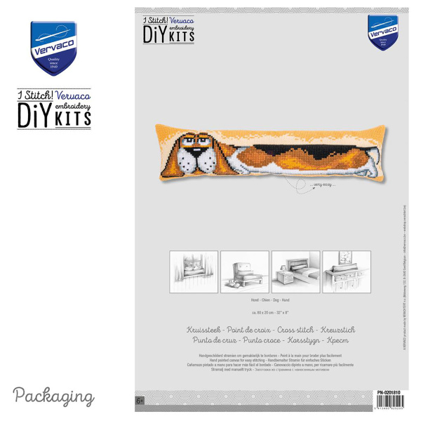 Набор для вышивания подушки от сквозняка "Собака". Арт PN-0201810