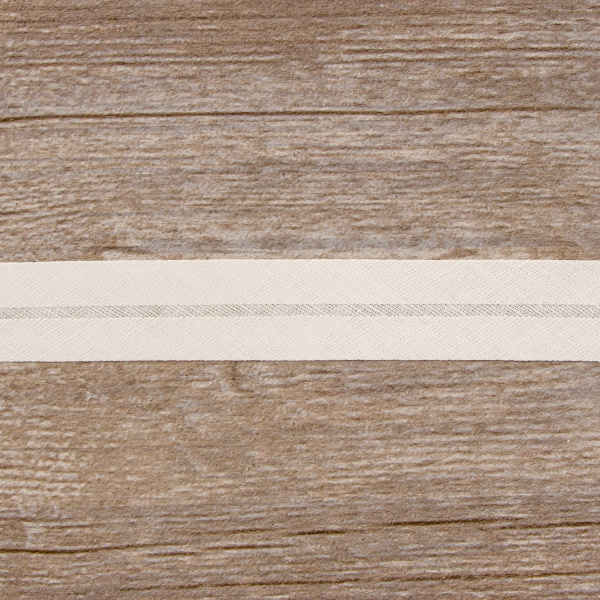 Косая бейка хлопок/лён, 20 мм, 20 м, цвет 02, небелёный. Арт 6602-20мм-02   