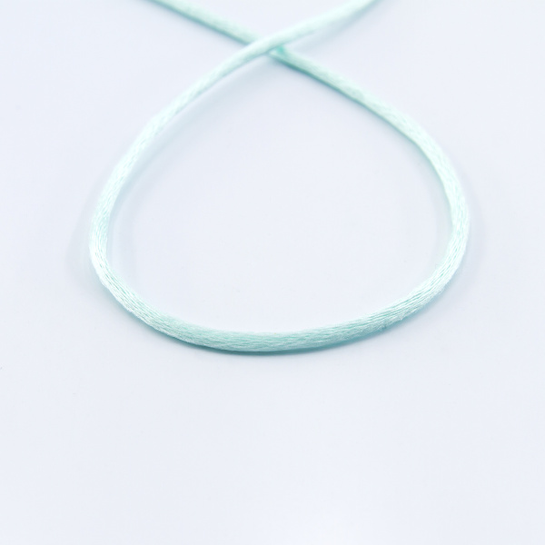 Шнур атласный SAFISA 2 мм, 25 м, цвет 53, ментоловый. Арт 462-53                  