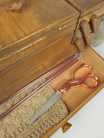 Шкатулка для рукоделия, бук, 4 этажа, коричневый. Арт 31/208/2