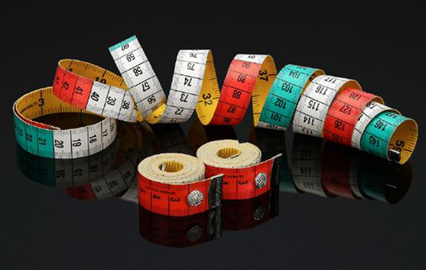 Сантиметровая лента, градация в сантиметрах и дюймах, 16 шт. в картонном прикассовом стенде. Арт +253.HEM.4.DB