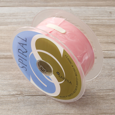 Лента репсовая SAFISA, 50 мм, 25 м, цвет 06 розово-персиковый. Арт 350-50мм-06