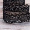 Мерсеризованное хлопковое кружево, 45 мм, цвет черный. Арт 1797/14                 