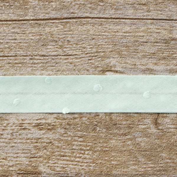 Косая бейка хлопок, 20 мм, 20 м, цвет 53, цвет ментоловый. Арт 6552-20мм-53