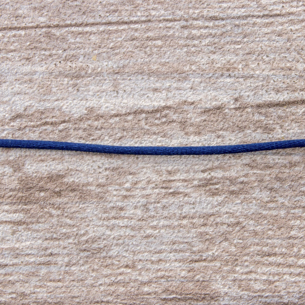 Шнур атласный мини-рулон, 2 мм, 4,5 м, цвет 15, синий-темный. Арт P00462-2мм-15           