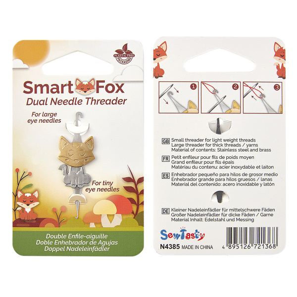 Нитевдеватель двусторонний "Лис",  20 шт. в картонном прикассовом стенде. Арт N4385