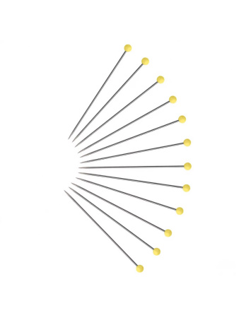 Булавки для закалывания с круглыми головками, желтые  20 г 43 мм. Арт 136-0029153-060000