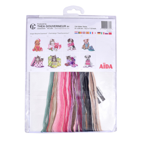 Набор для вышивания "Котята", канва Aida 16 ct. Арт 734A