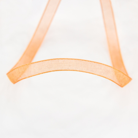 Лента органза SAFISA мини-рулон, 7 мм, 4,5 м, цвет 61, алый. Арт P00520-7мм-61           