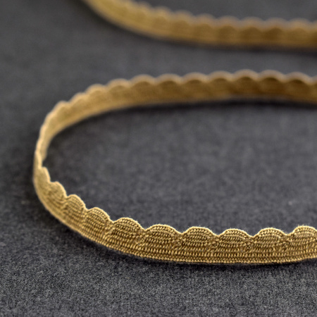 Кант-тесьма, 8 мм, цвет горчичный. Арт 2176/27