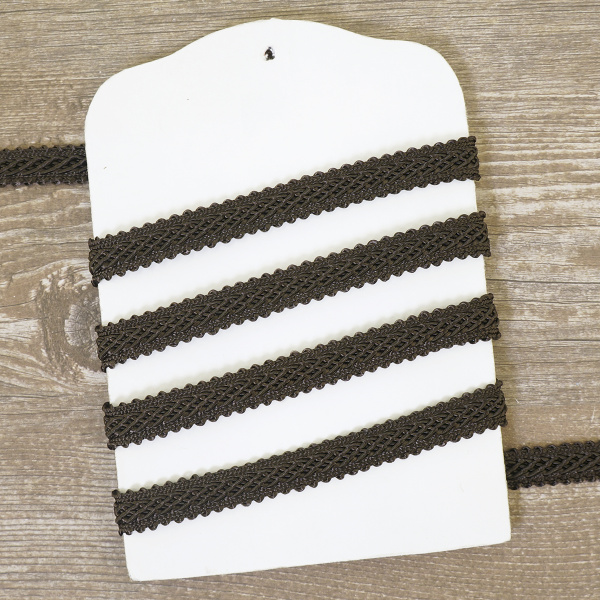 Тесьма PEGA тип интерьерная, цвет коричневый, 10 мм. Арт 843118300A7904   