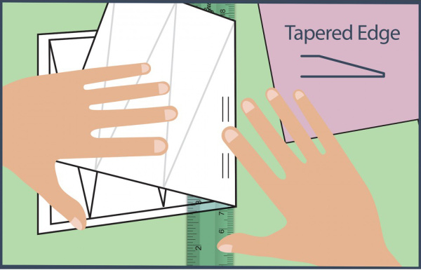 Пластиковая линейка - шаблон для припусков. Арт NL4210