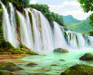 Картина стразами "Горный водопад"