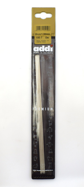Спицы, чулочные, сталь, addiSteel №1,5, 20 см. Арт 150-7/1.5-20