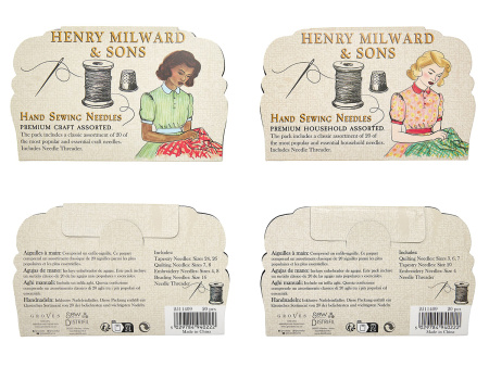 Набор игл для шитья и рукоделия, 2 вида, 40 шт. в картонном прикассовом стенде. Арт C003.2511409