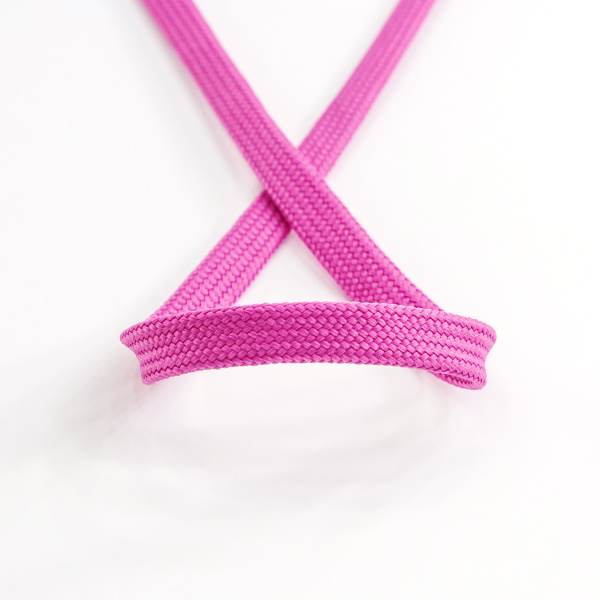 Шнур PEGA плоский, полиэстровый, цвет малиновый, 10 мм. Арт 842580140L1434