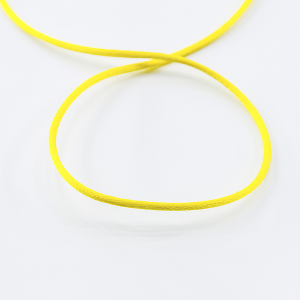 Шнур атласный мини-рулон, 2 мм, 4,5 м, цвет 32, желтый. Арт P00462-2мм-32           