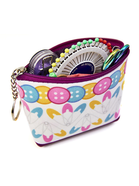 Кошелек органайзер со швейным принтом, 3 дизайна, 9 шт в картонном прикассовом стенде. Арт MR4646.DB