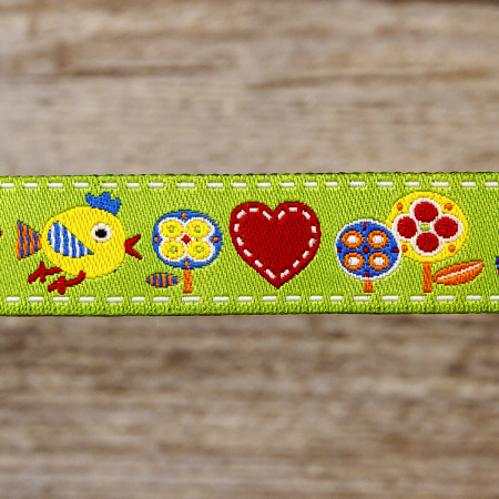 Лента жаккард SAFISA, 15 мм, 15 м, цвет 04. Арт 9184-15мм-04