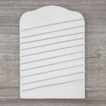 Шнур металлизированный, 1 мм, цвет серебристый. Арт 881210700X6000          