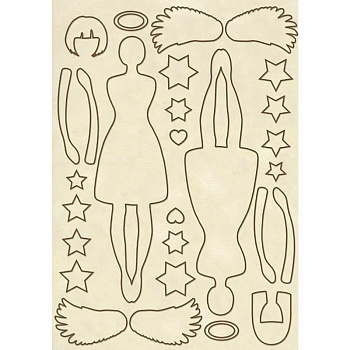 Набор высеченных декоративных элементов "Ангел". Арт KLSP040