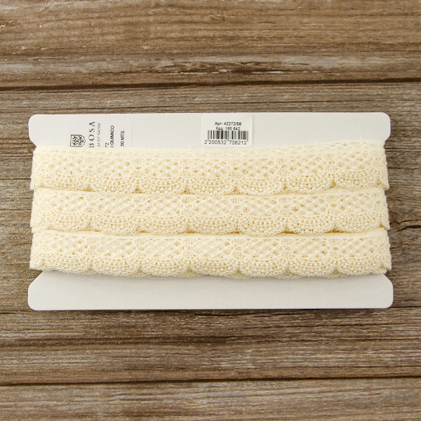 Кружево-вышивка на тюле, 15 мм. Арт 42272/58