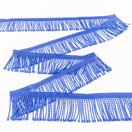 Бахрома витая, 60 мм, цвет васильковый. Арт PP-60 col.503