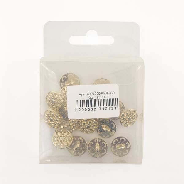 Пуговица DISBOTON, размер 20  цвет C/ORO PAG.FR ART.AA0584. Арт 3247620OPAGF80D