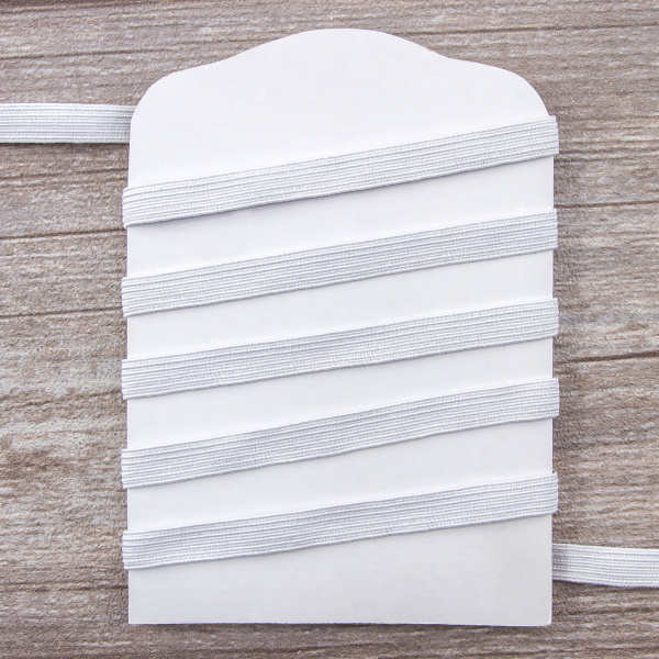 Резинка продежка, Safisa, 8 мм, цвет 02, белый. Арт 4700-8мм-02